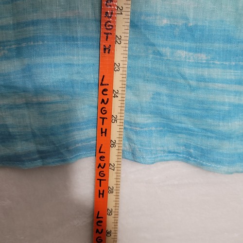 Chico's Womens poncho Size L/XL blue multi beachy tropical bathing suit cover - Picture 9 of 10