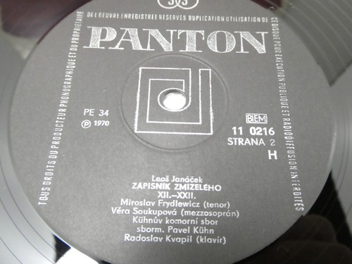 LEOS JANACEK DIARY OF ONE WHO DISAPPEARED PANTON 1969 LP RECORD CZECHOSLOVAKIA - Picture 4 of 8