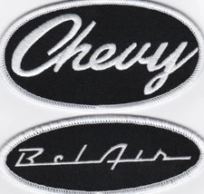 CHEVY BEL  AIR SEW/IRON ON PATCH BADGE EMBLEM EMBROIDERED