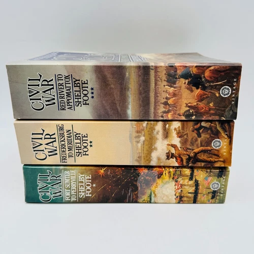 The Civil War A Narrative 3 Vol. Complete Set by Shelby Foote 1986 Paperback