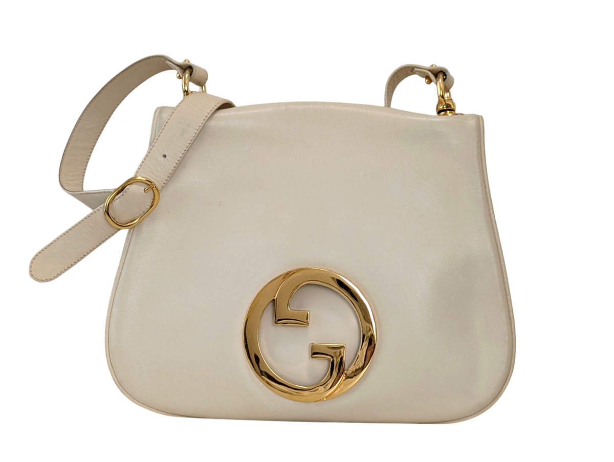 ショルダーバッグ・ポシェット GUCCI IVORY LEATHER SMALL GUCCI BLONDIE CROSSBODY BAG GUCCI Shoulder Bag Blondie Leather Ivory Purse Vintage