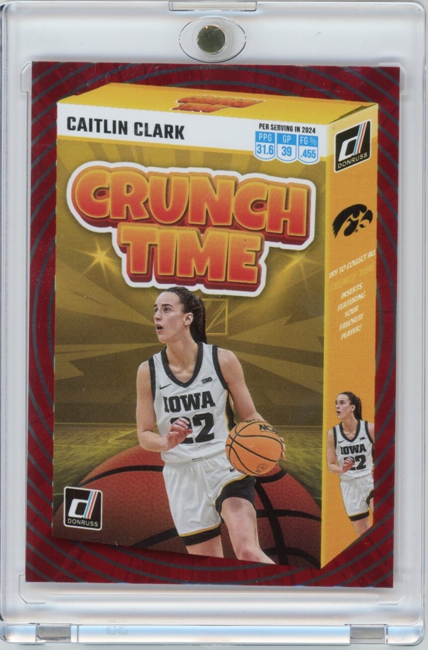 Caitlin Clark Collection 2024 Panini #CT2 Crunch Time Target Variation Rookie