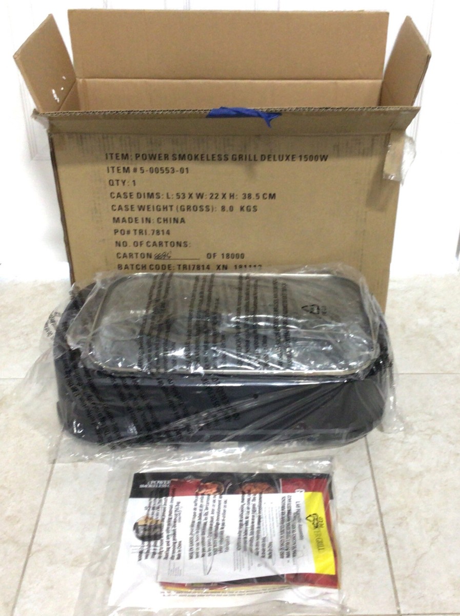 Power Smokeless Grill Deluxe 1500W | eBay