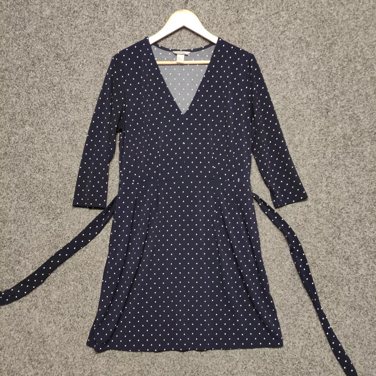 H&m blue polka dot best sale dress