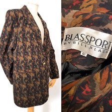 80s Vtg Blazer Jackeby Blassport Bill Blass. Colourful Exotic Pattern Blazer L