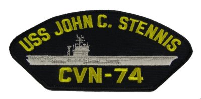 USS JOHN C STENNIS CVN-74 PATCH USN NAVY SHIP NIMITZ CLASS CARRIER LOOK AHEAD