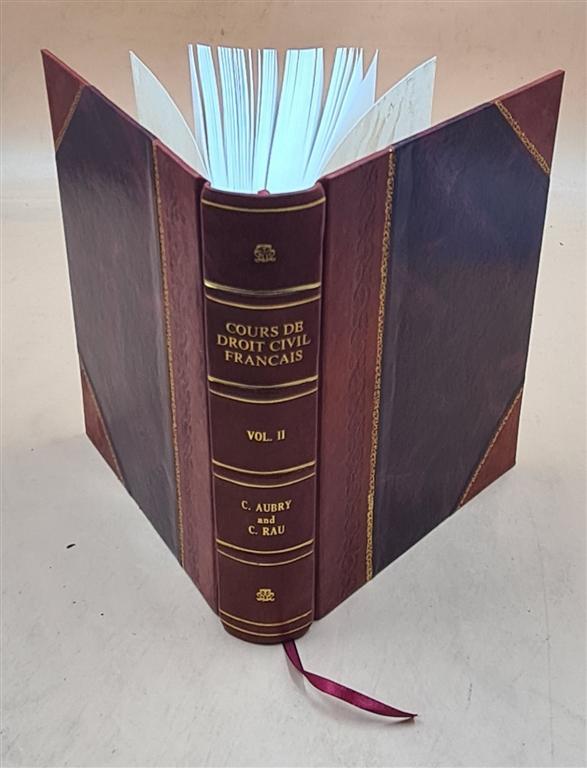 French Civil Law Course Based on Zachariae Method – Leather Bound Edition