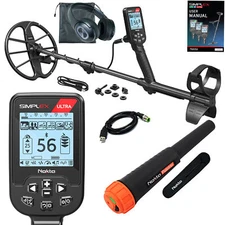 Nokta Simplex Ultra Waterproof Detector with 11" Coil, WHP, and Pinpointer