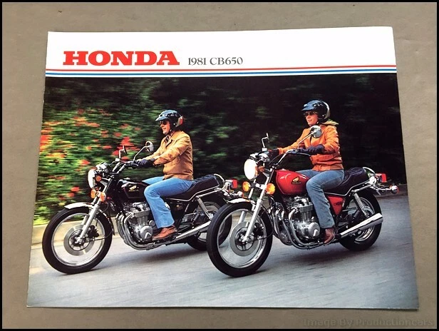 1981 Honda CB650 Motorcycle Bike Vintage Sales Brochure Spec