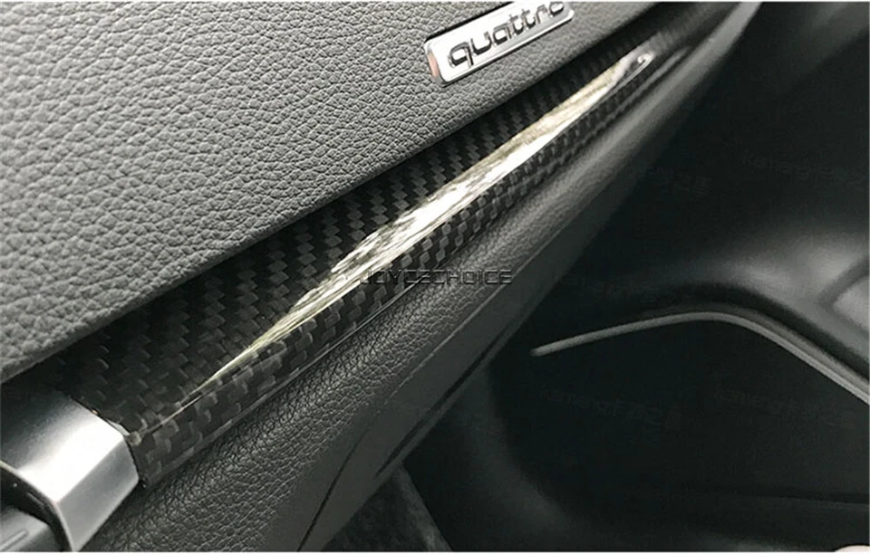 7pcs Interior Dashboard Door Panel Trim For Audi A3 S3 RS3 8V Real Carbon Fiber - Image 3 of 4
