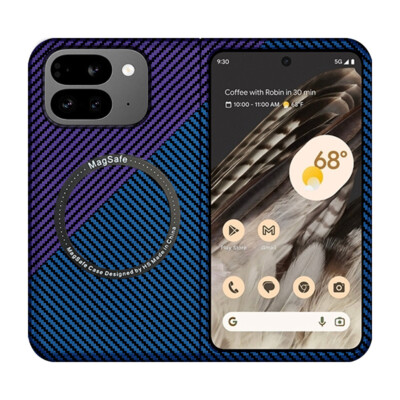 For Google Pixel Fold / 9 Pro Fold Carbon Fiber Slim Phone Case Magnetic Cover