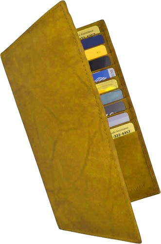 RFID Blocking Leather Checkbook Cove Secretary Tall Wallet 19 Card Holder - Picture 24 of 29