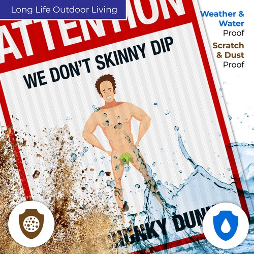 Letrero Attention We Don?T Skinny Dip We Chunky Dunk, letrero de piscina, - Imagen 61 de 71
