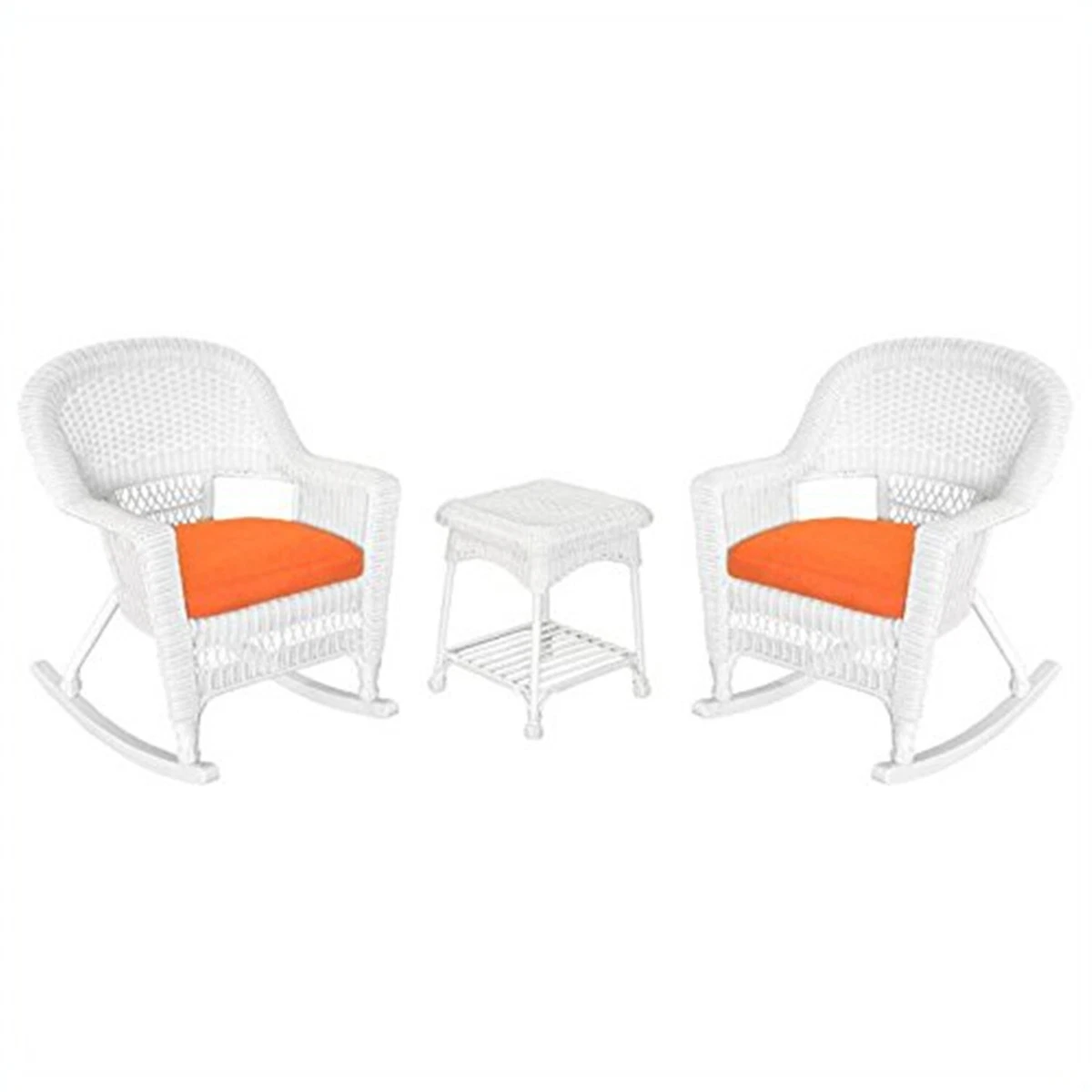 White wicker rocker set deals