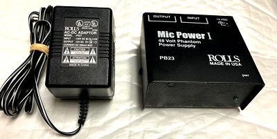 Rolls PB23 Microphone 48V Phantom Power Supply with Adapter(18B)