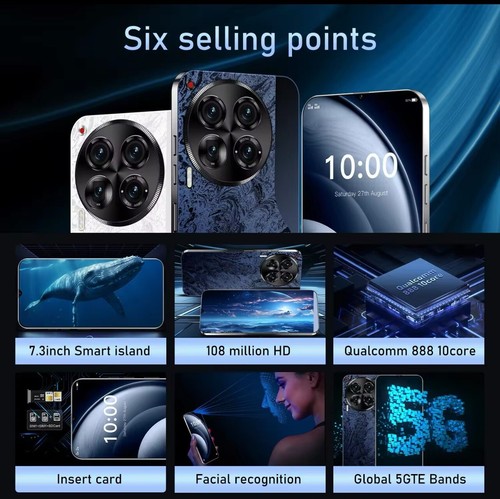 Smartphone Unlocked 5G,Camon 30 Pro 7.3-inch 16+1TB for Streaming,Dual SIM - Afbeelding 9 van 14