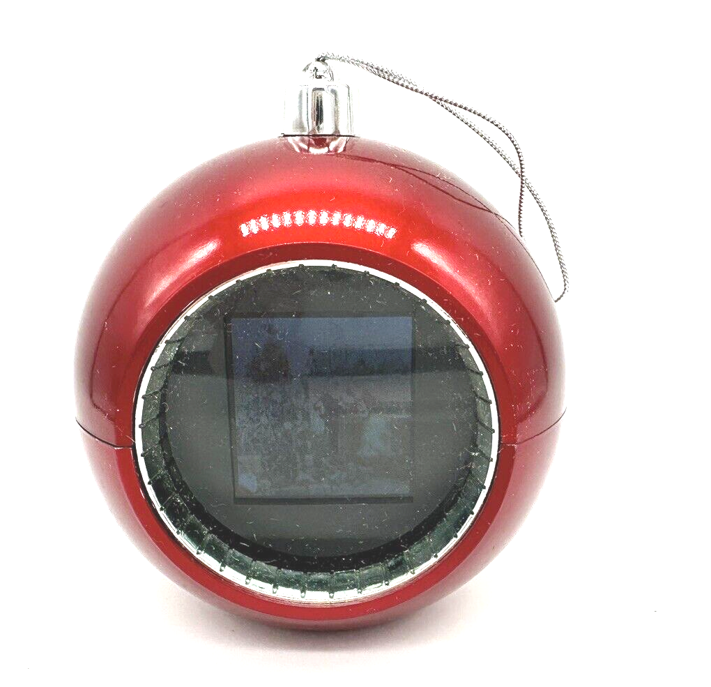 Mr Christmas Photo Display Ornament Red Digital Still in Box Complete 3
