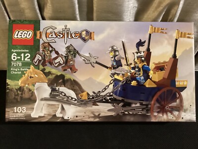 Lego Castle King's Battle Chariot 7078 Blue King Horse Troll