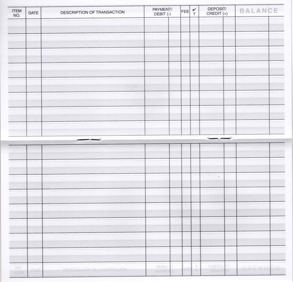 Easy Read Register ‎FBA_ME English Checkbook Register for sale online | eBay