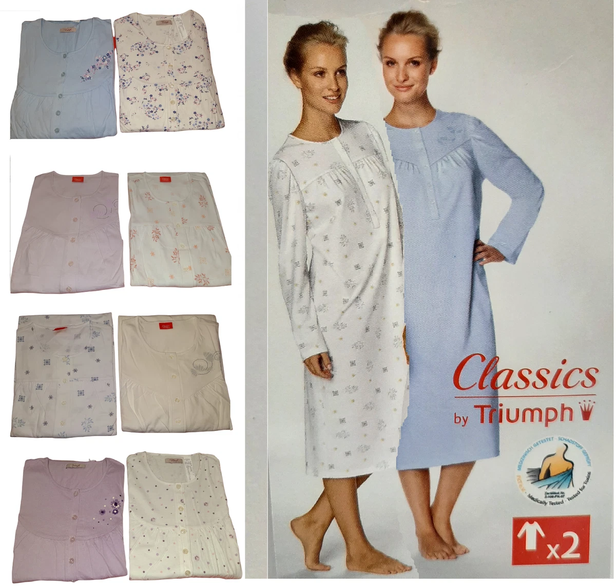 Triumph Amourette Ndk New Fit X Camicia Da Notte Donna – Colore Blu Profondo Oceano, Taglia 50