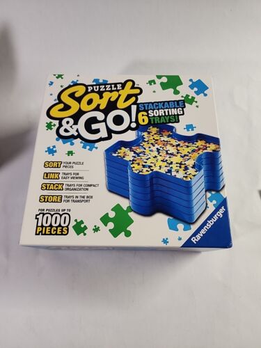 Ravensburger Puzzle Sort & Go Stackable Sorting Trays Store Up to 1,000 Pcs