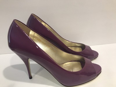 VALENTINO GARAVANI Purple Patent Leather Open Toe Platform Pumps SZ 38EUR 7.5US | eBay