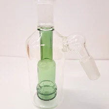Glass Ash Catcher Male 14mm / 14 Female for Water Pipe Green