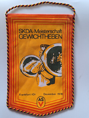 GDR NVA Pennant SKDA Championships Weightlifting Frankfurt 1978 ASV