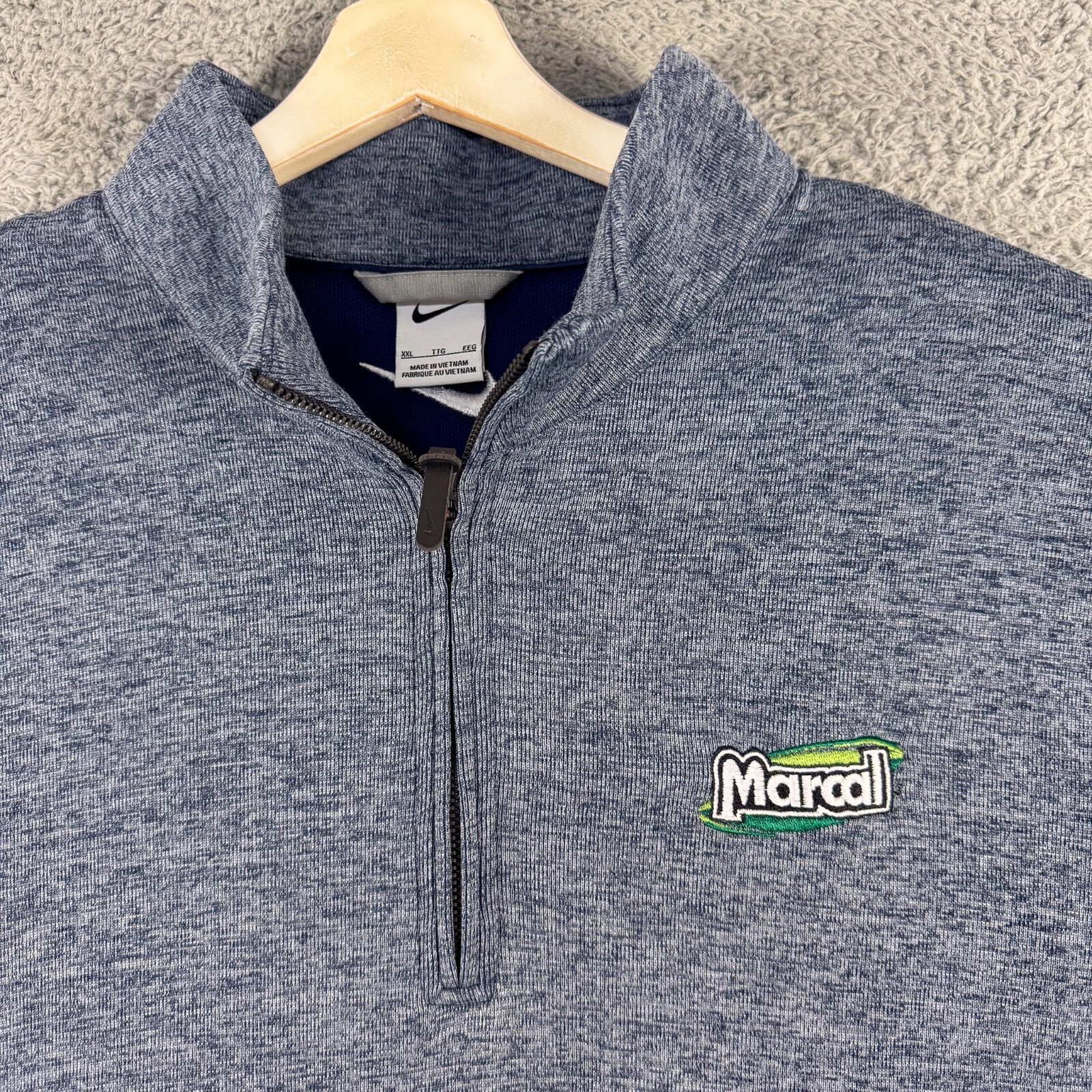 Nike Jacket Mens XXL Blue Fleece 1/4 Zip Athletic Outdoor Gym Marcal FD9892 451