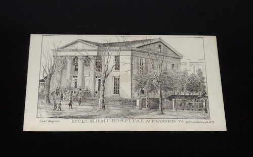 03 Civil War Illustrated Postal Cover Lyceum Hall Hospital Alexandria Virginia
