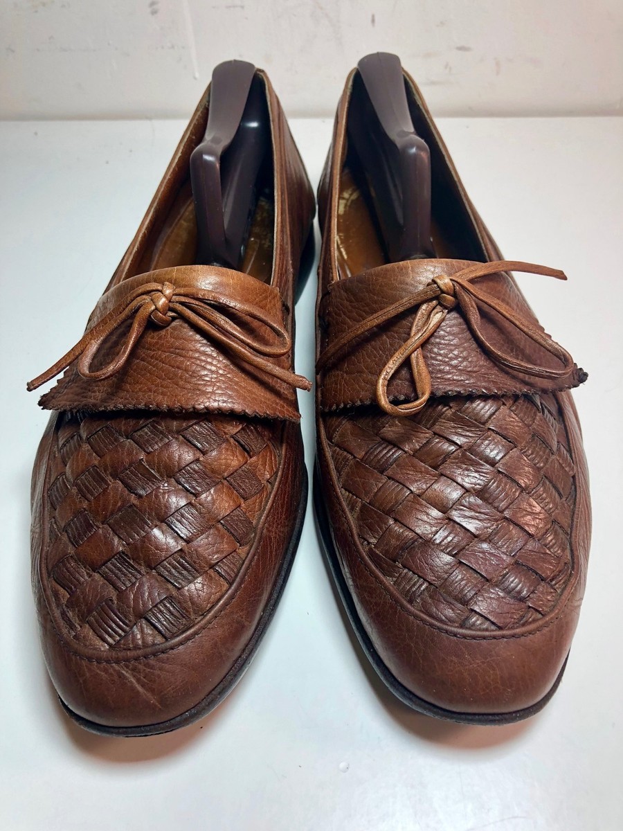 Bally Kiltie Loafers Brown Leather Classic Slip On Shoes Mens Size 9.5 EEE Bally Men main image 2