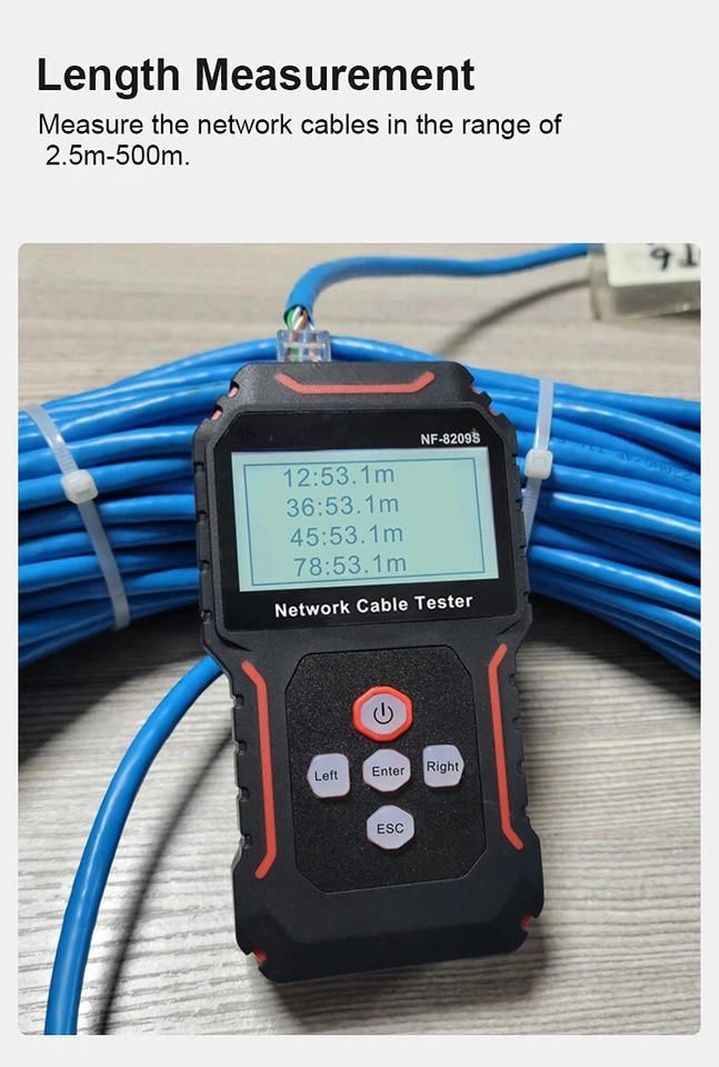 NF-8209S Network Cable Tracker POE Wire Checker CAT6 CAT5 LAN Wiremap ...