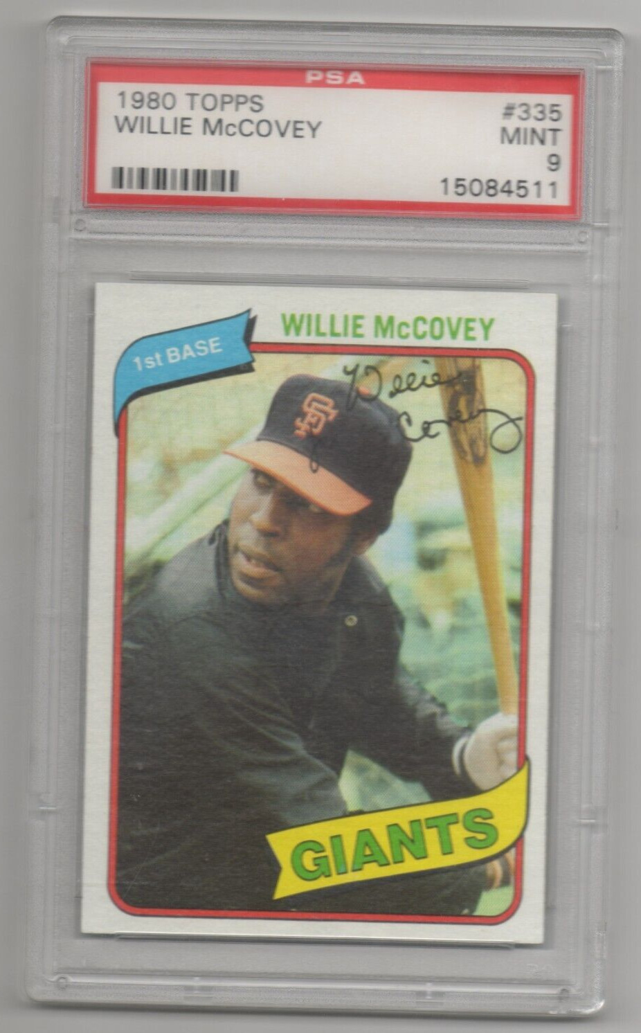 1980 Topps - #335 Willie McCovey PSA 9