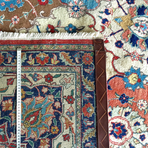 Perserteppich Täbris Alte Meisterstück Handgeknüpfte Tabriz Beige Mehrfarbig - Bild 10 von 15