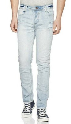 Sublevel Men's Denim Skinny Jeans Light Blue NWT/Sz-34-32