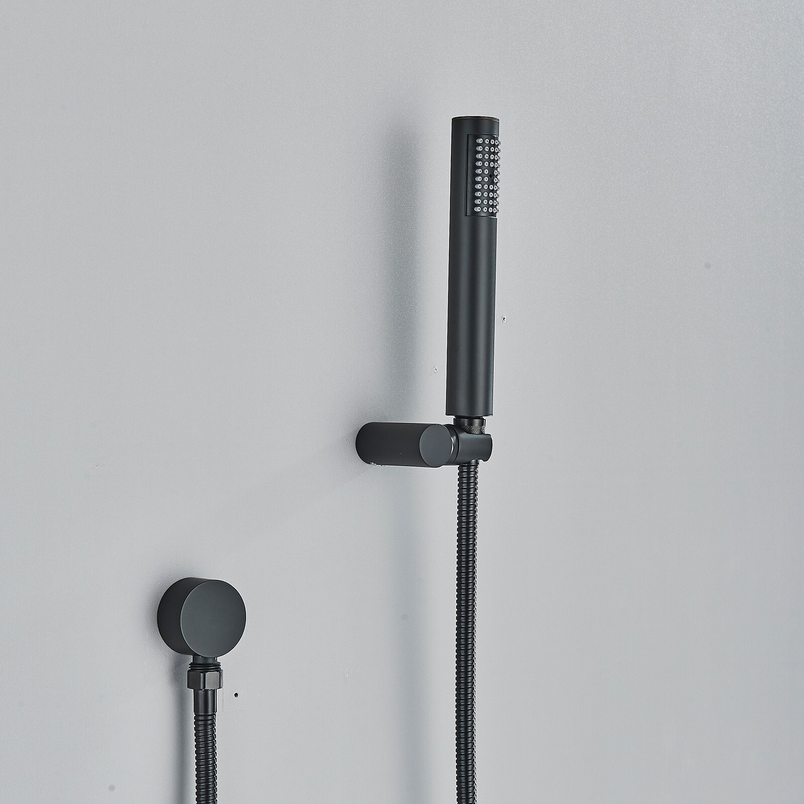 Matte Black Shower Faucet System with High Pressure 8 Inches Rain