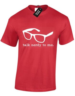 TALK NERDY TO ME HERREN T-SHIRT LUSTIG GEEK QUALITÄT DESIGN HIPSTER