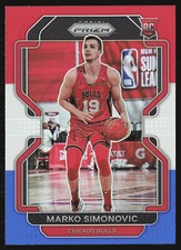 2021-22 Panini Prizm #166 Marko Simonovic Red White and Blue RC