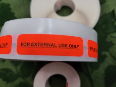 3 ROLLS OF "FOR EXTERNAL USE ONLY" MEDICATION STICKER LABELS A LOT OF ...