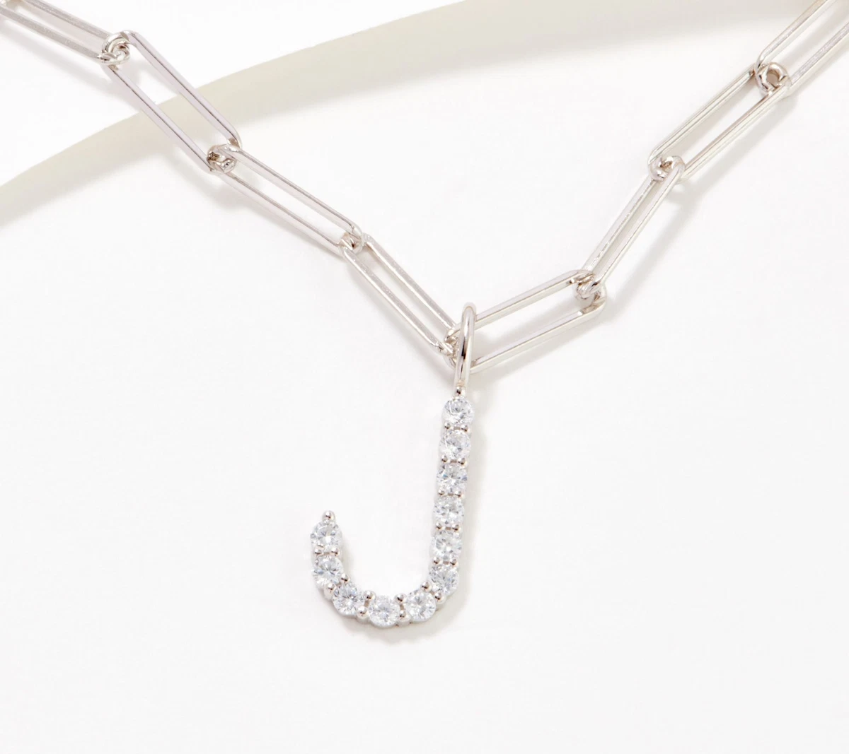 Diamonique initial necklace deals