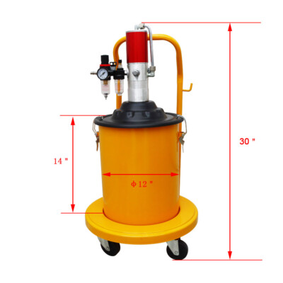 5Gal Compressed Grease Injector for Different Viscosity 0.85L/Min PressureAdjust