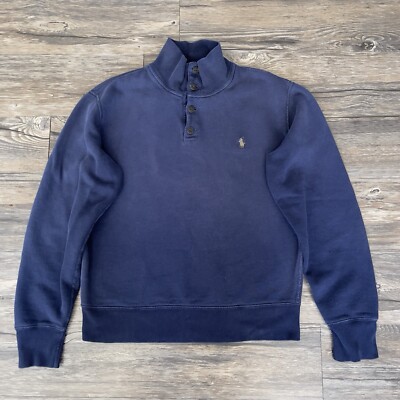 Polo RalphLauren｜ (455961992001) Vtg Polo Ralph Lauren 1/4 Button Mockneck Sweatshirt