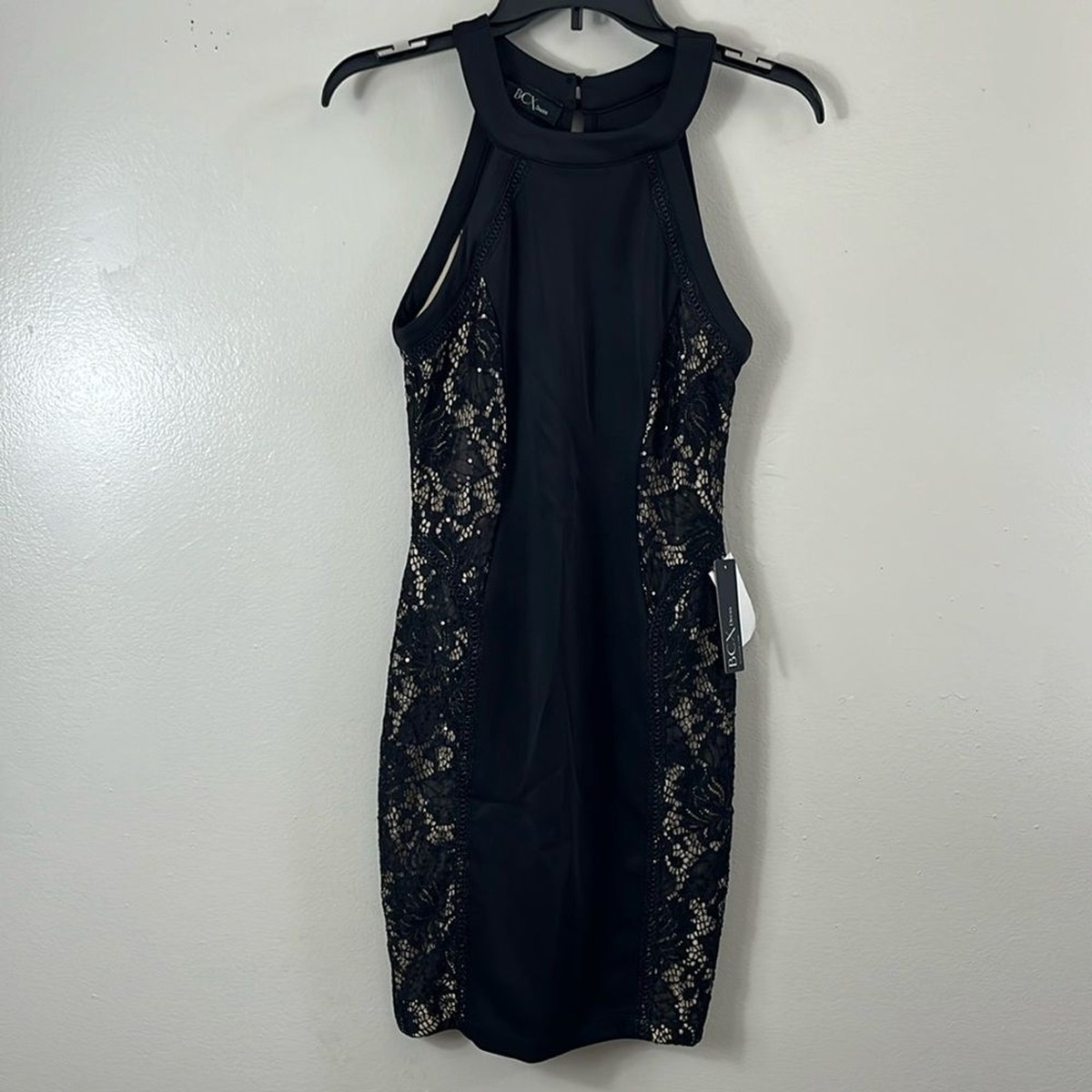 DCX Black mini lace dress juniors size 5