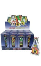 Knox Metal Incense House - Assorted Houses - Display box of 12 pieces - 10.5"H