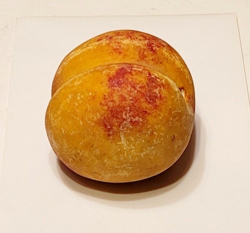 Vintage italienische handgeschnitzte Alabaster Pfirsich Stein Obst - Bild 1 von 6