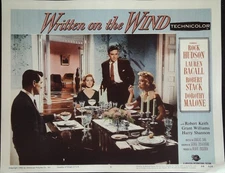 Written on the Wind Lobby Card #6 1956 Hudson, Stack, Malone & Lauren Bacall!