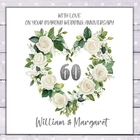 Diamond Wedding Anniversary Card, 60th Wedding Anniversary Card Personalised