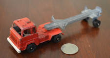 VINTAGE 1970 TOOTSIETOY RED SNUB NOSE CAB-OVER LOGGER TRAILER TC-112