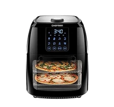 Chefman 6.3-Qt 4-In-1 Digital Air Fryer+, Rotisserie Dehydrator, Convection Oven