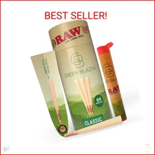 RAW Cones 98 Special: 50 Pack Patented Slow Burning Pre Rolled Cones Rolling Pap
